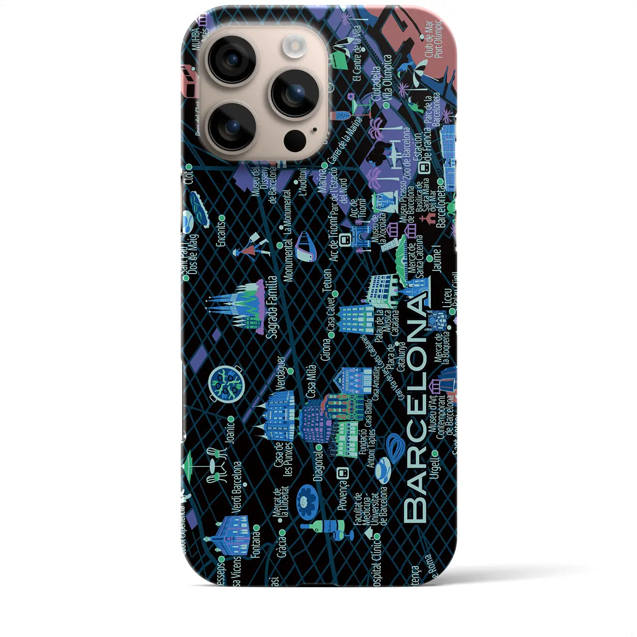 【バルセロナ】イラストマップiPhoneケース(バックカバータイプ)