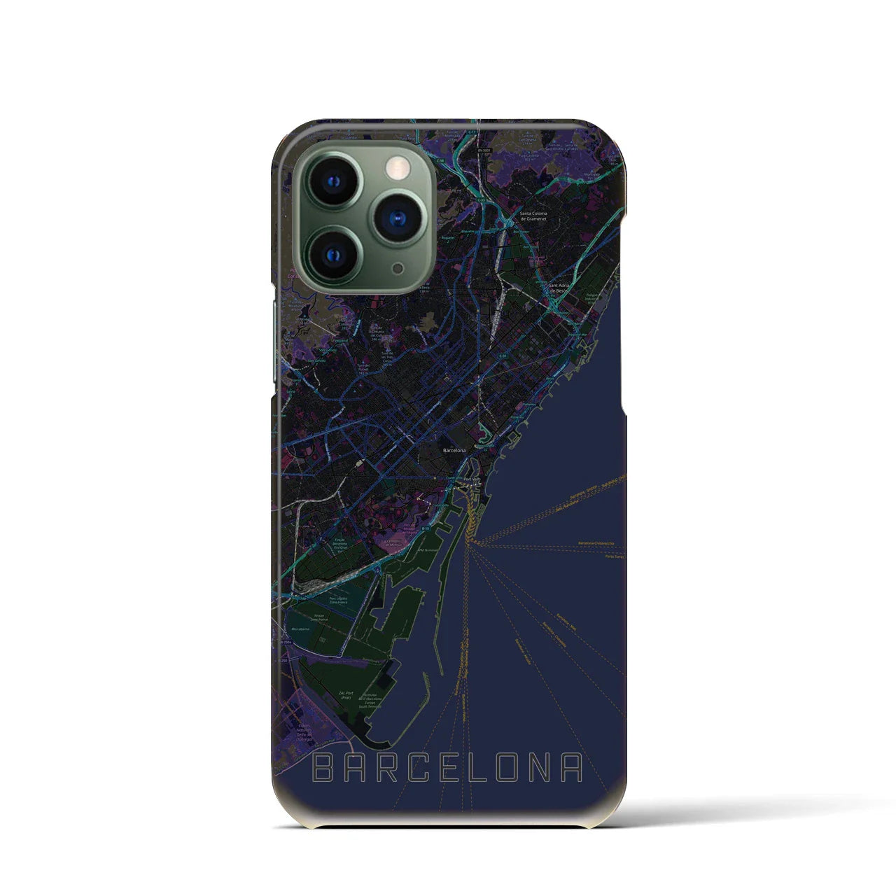 【バルセロナ(スペイン)】地図柄iPhoneケース(バックカバータイプ)