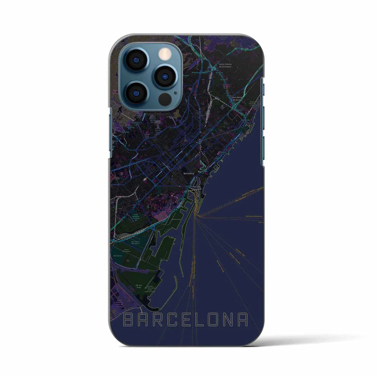 【バルセロナ(スペイン)】地図柄iPhoneケース(バックカバータイプ)