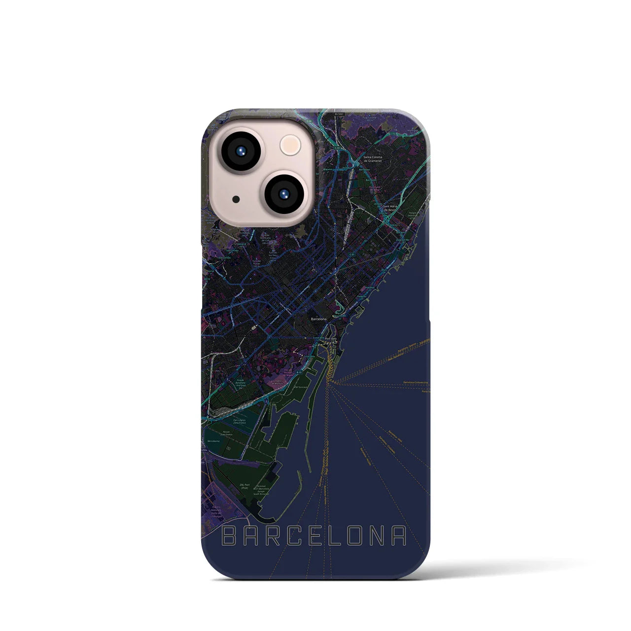 【バルセロナ(スペイン)】地図柄iPhoneケース(バックカバータイプ)