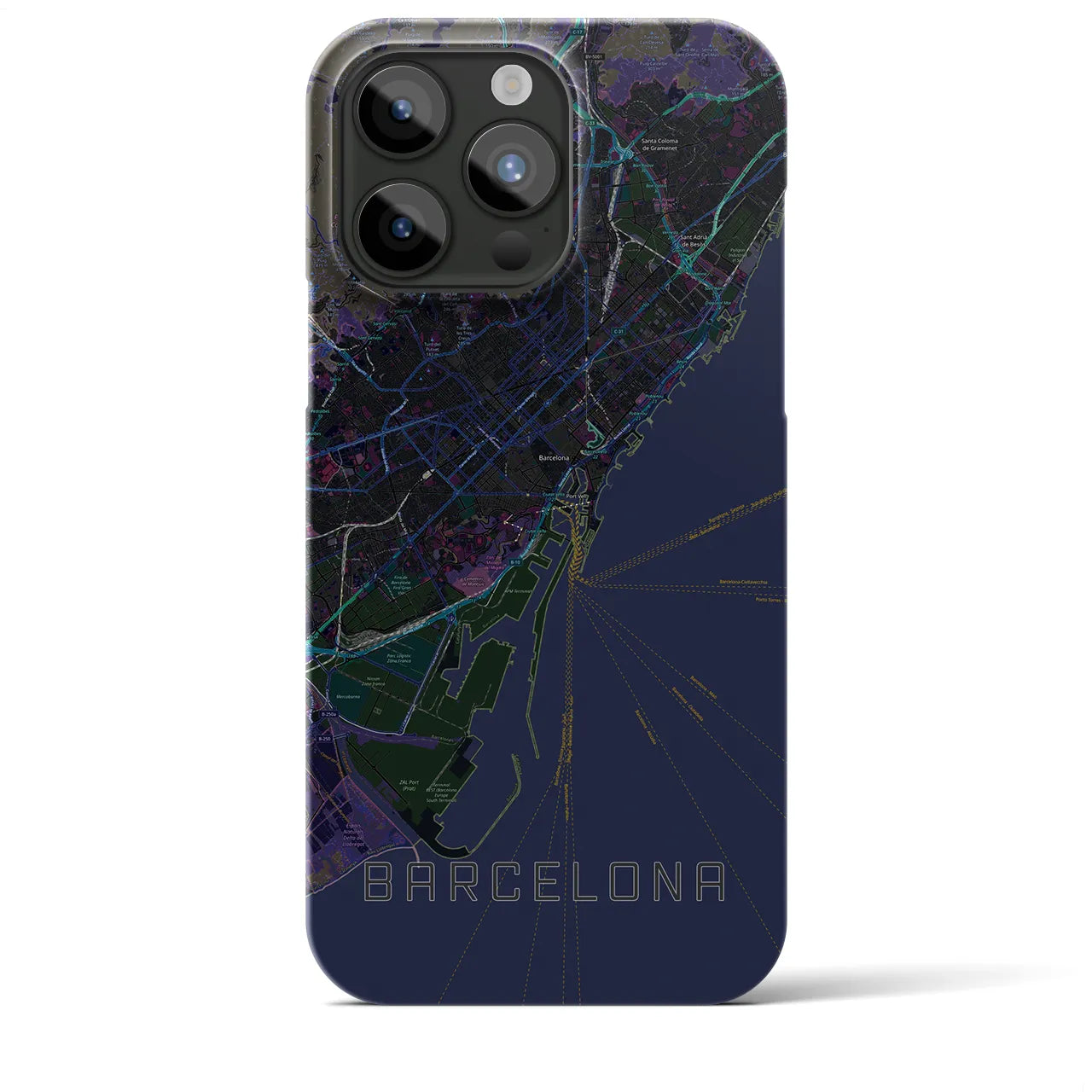 【バルセロナ(スペイン)】地図柄iPhoneケース(バックカバータイプ)