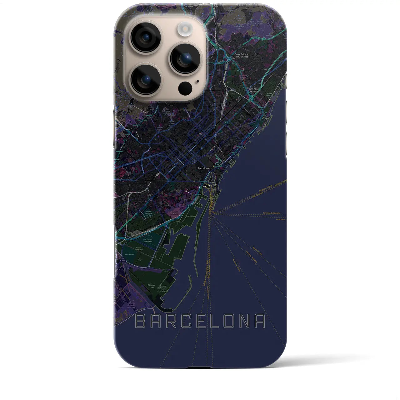 【バルセロナ(スペイン)】地図柄iPhoneケース(バックカバータイプ)