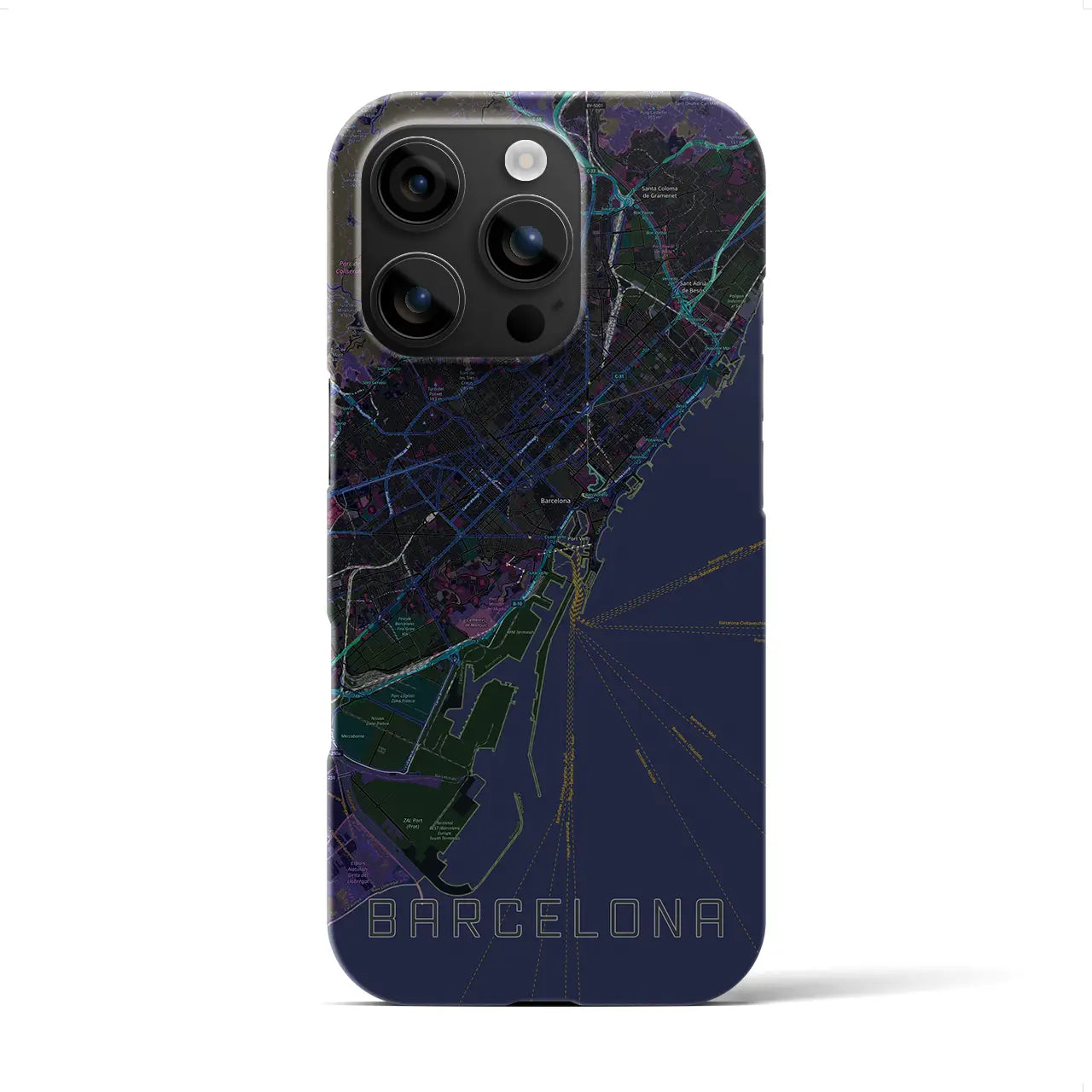 【バルセロナ(スペイン)】地図柄iPhoneケース(バックカバータイプ)