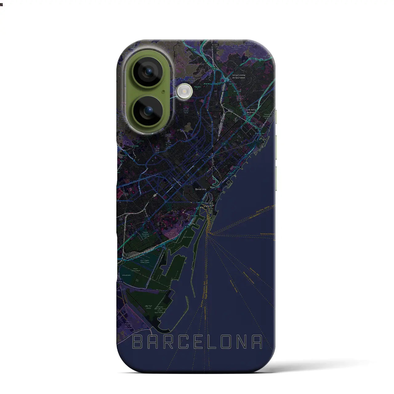 【バルセロナ(スペイン)】地図柄iPhoneケース(バックカバータイプ)