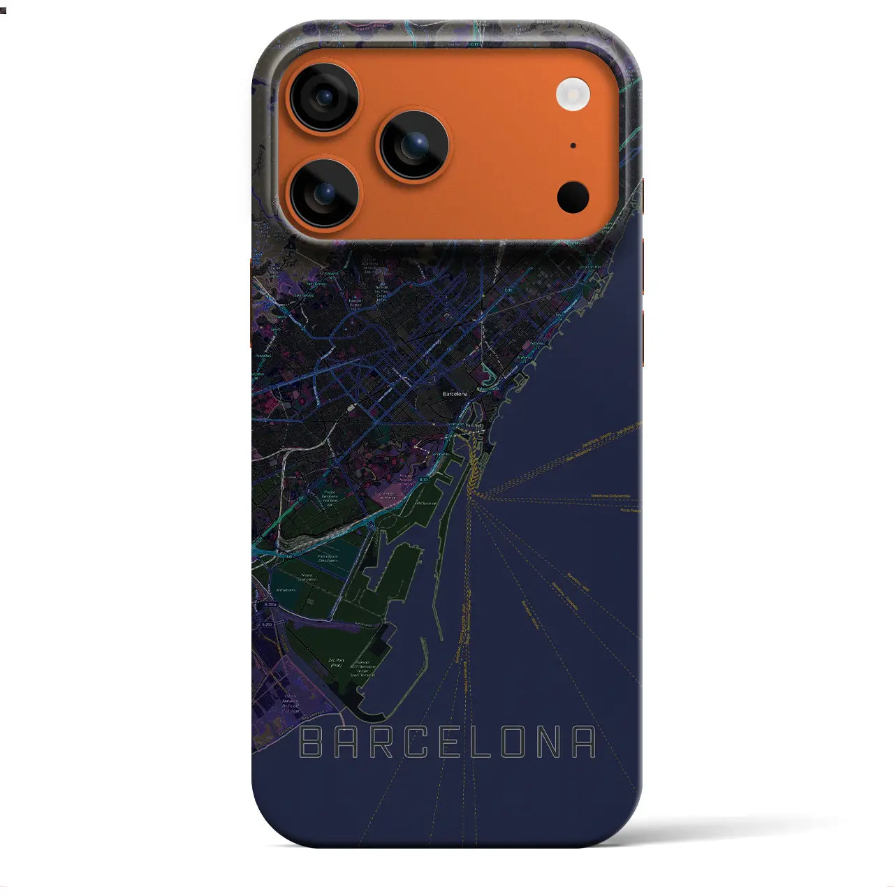 【バルセロナ(スペイン)】地図柄iPhoneケース(バックカバータイプ)