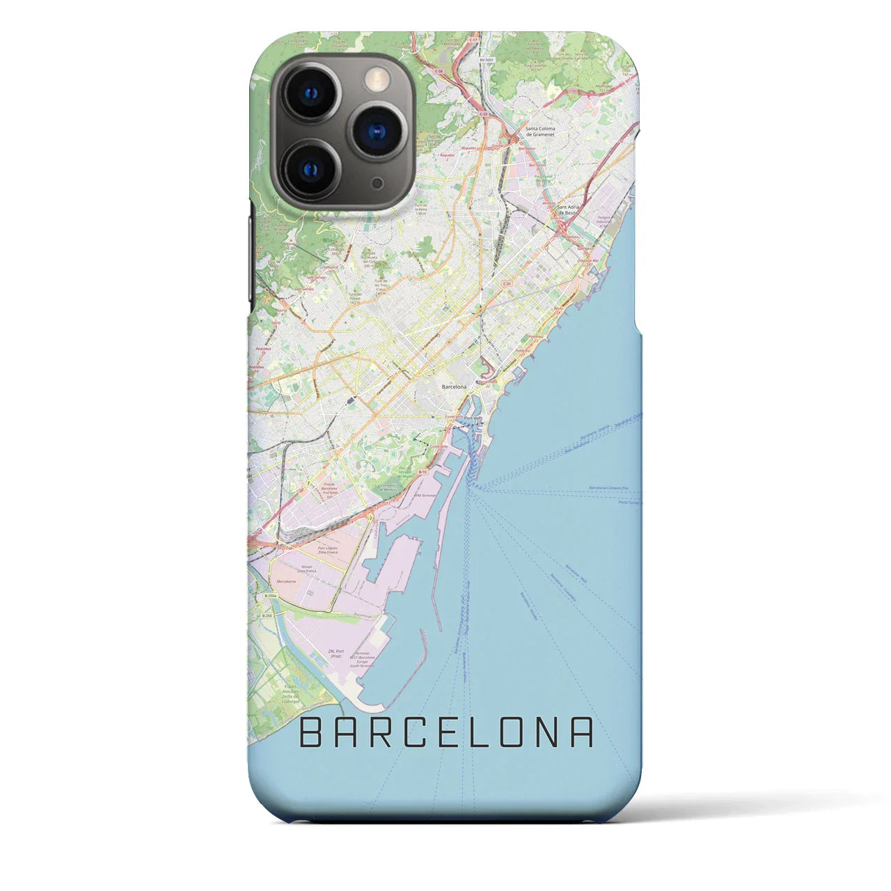 【バルセロナ(スペイン)】地図柄iPhoneケース(バックカバータイプ)