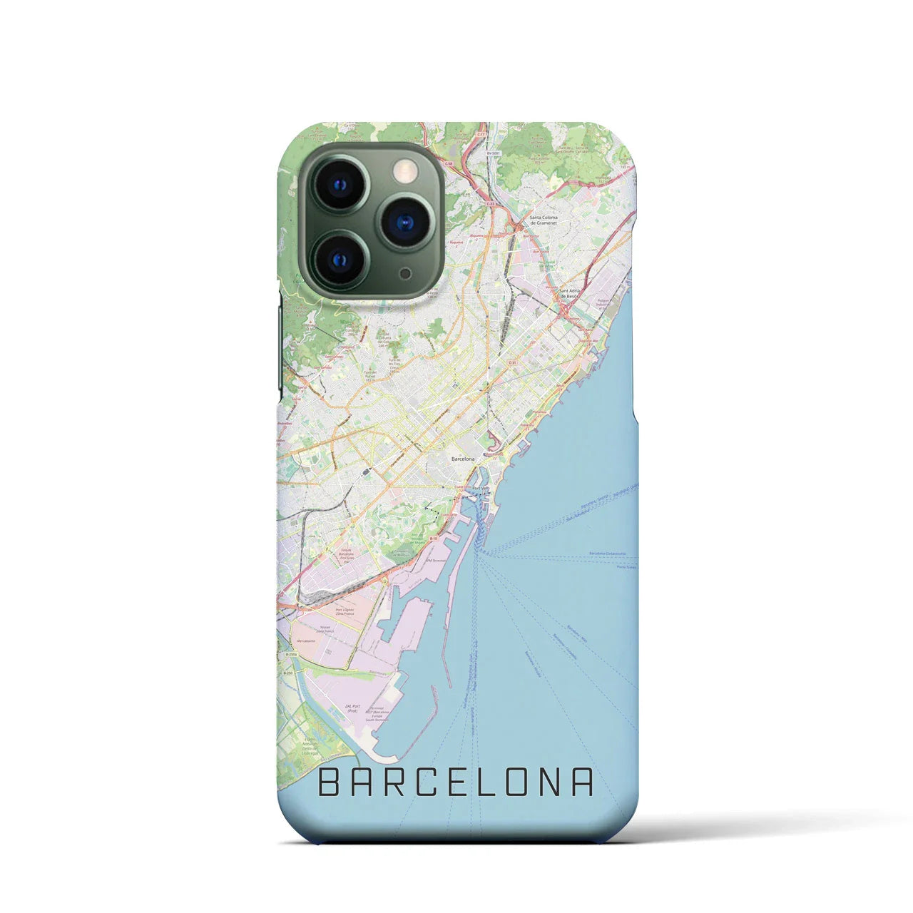 【バルセロナ(スペイン)】地図柄iPhoneケース(バックカバータイプ)