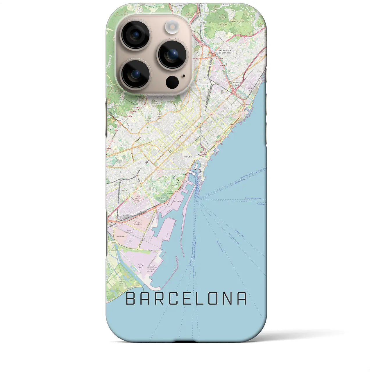 【バルセロナ(スペイン)】地図柄iPhoneケース(バックカバータイプ)