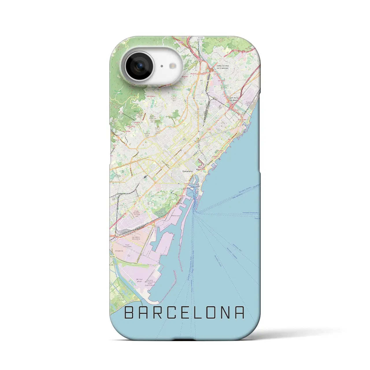 【バルセロナ(スペイン)】地図柄iPhoneケース(バックカバータイプ)