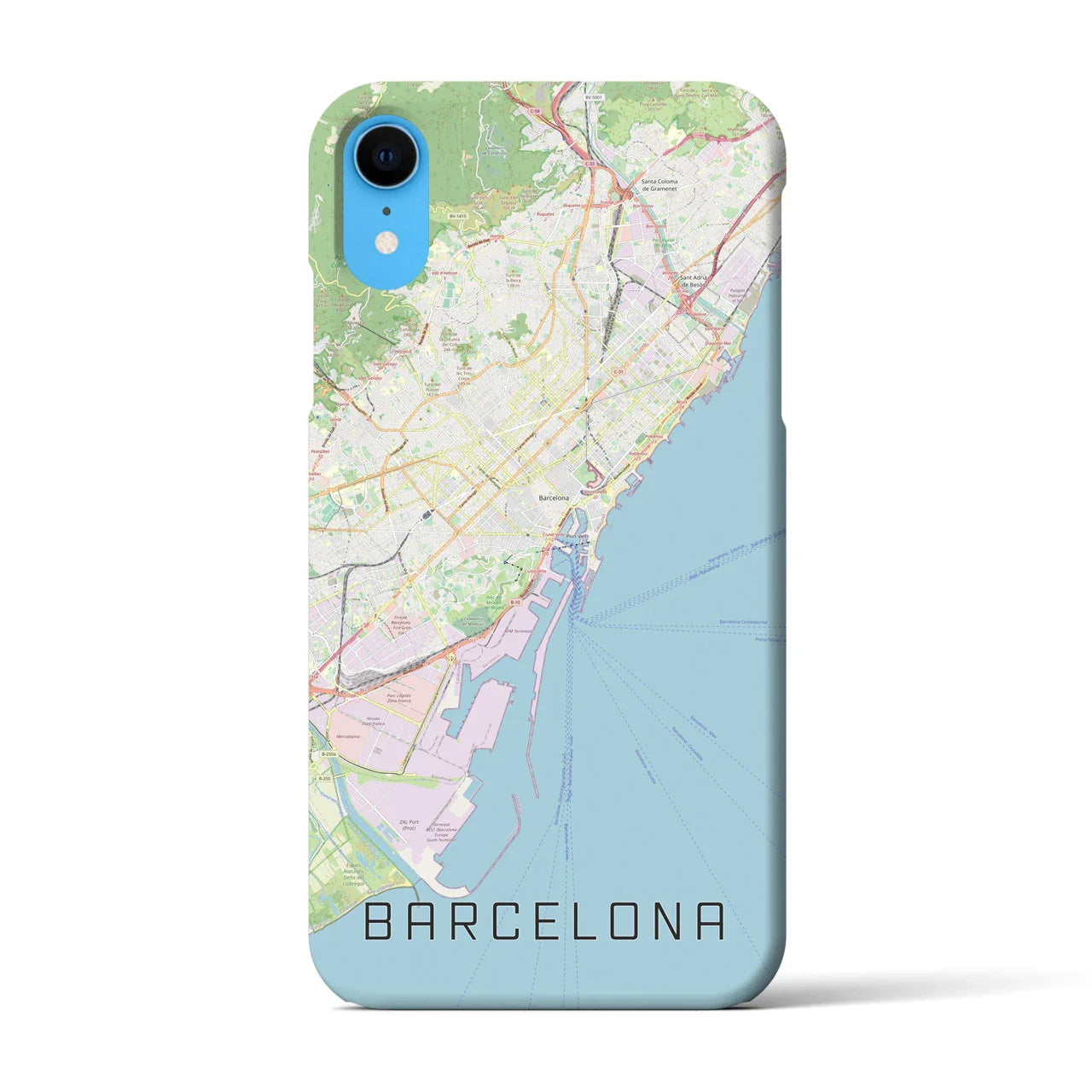 【バルセロナ(スペイン)】地図柄iPhoneケース(バックカバータイプ)