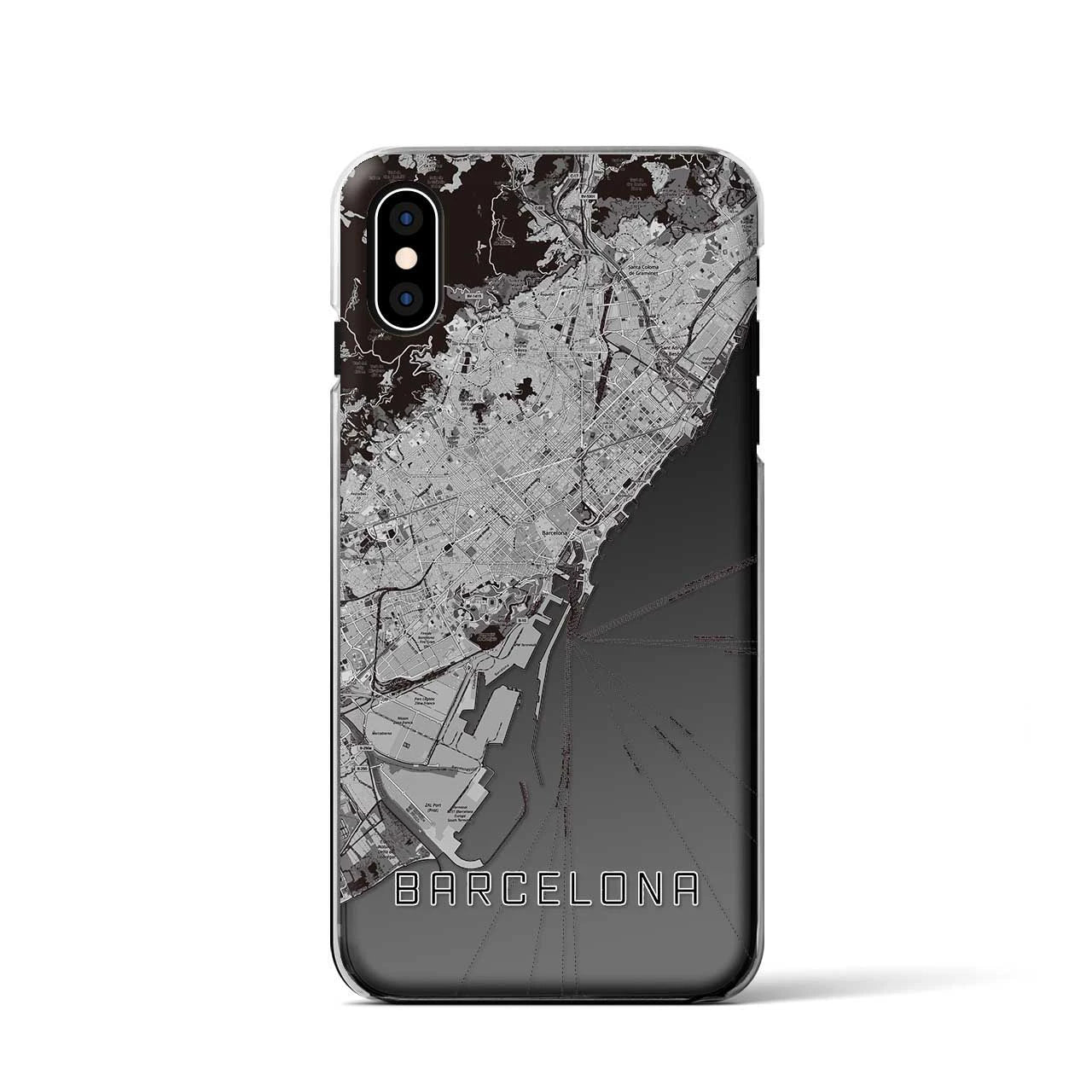 【バルセロナ(スペイン)】地図柄iPhoneケース(クリアタイプ)