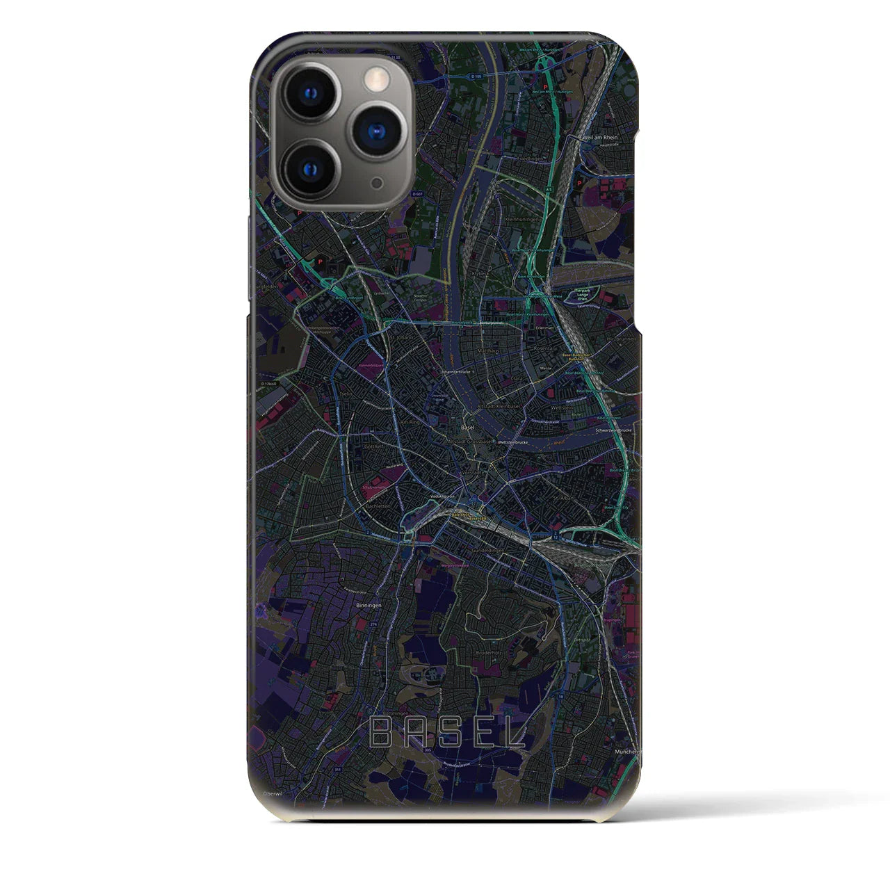 【バーゼル(スイス)】地図柄iPhoneケース(バックカバータイプ)