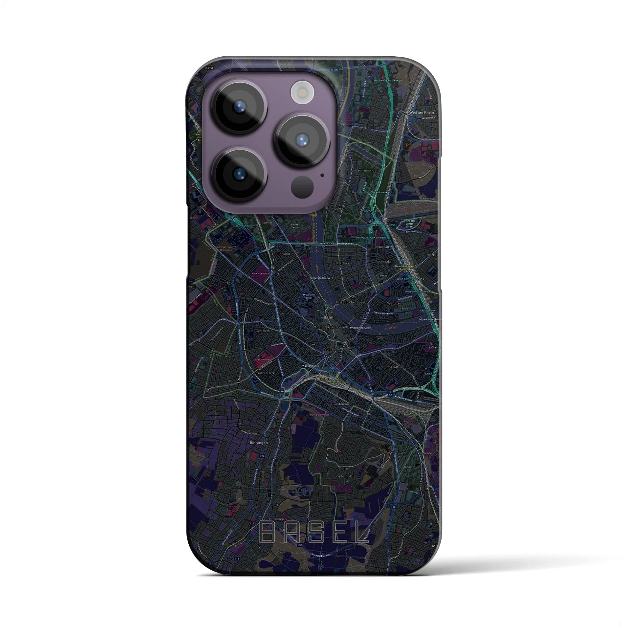 【バーゼル(スイス)】地図柄iPhoneケース(バックカバータイプ)