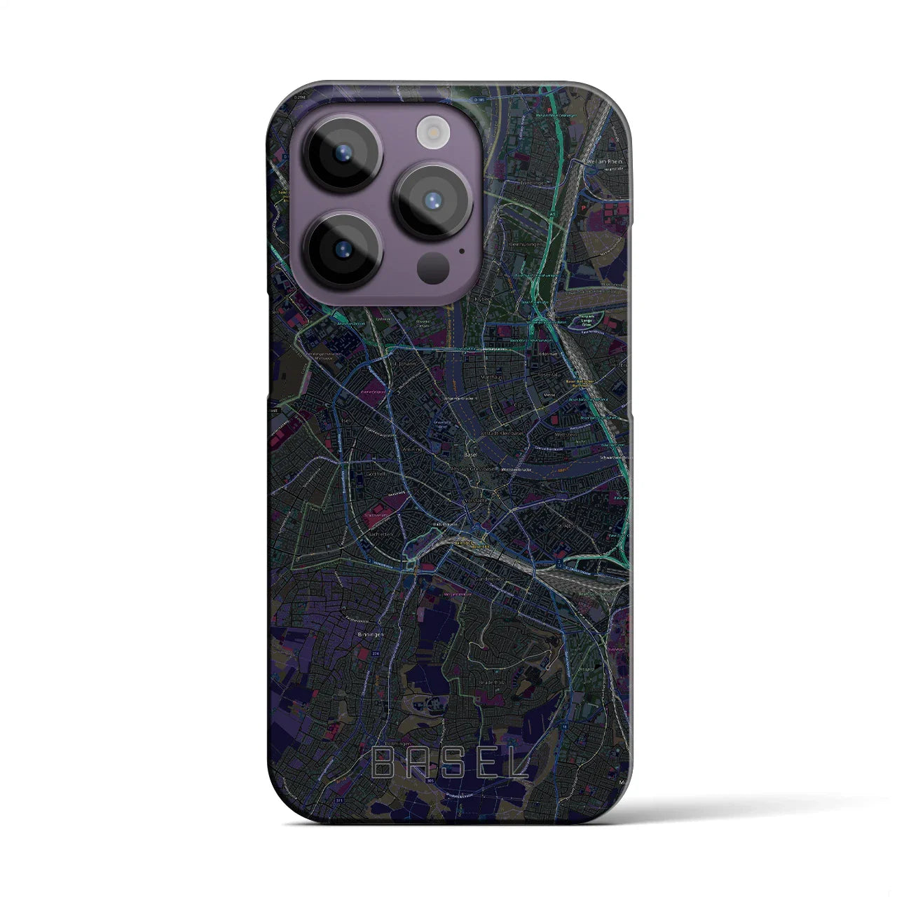 【バーゼル(スイス)】地図柄iPhoneケース(バックカバータイプ)