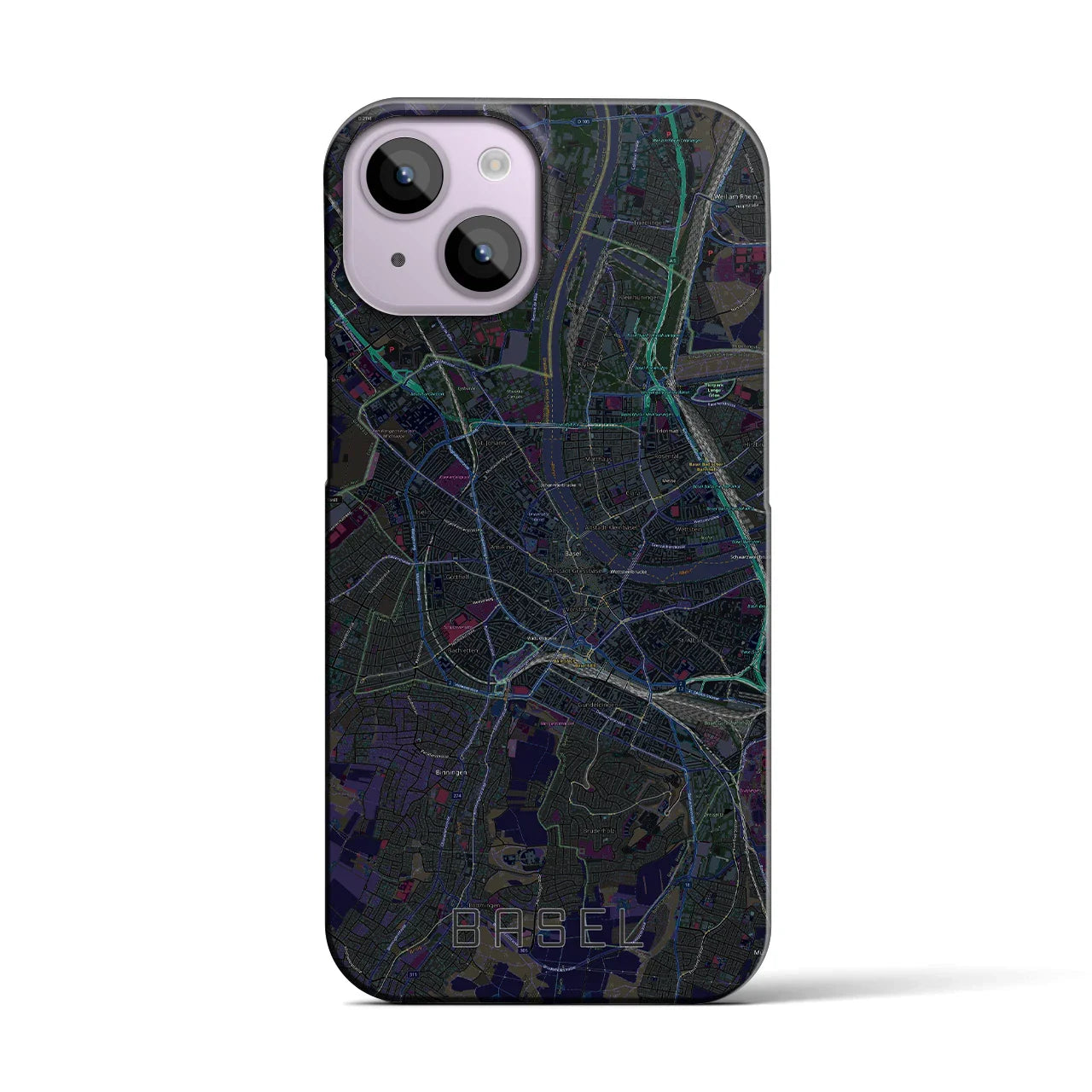 【バーゼル(スイス)】地図柄iPhoneケース(バックカバータイプ)