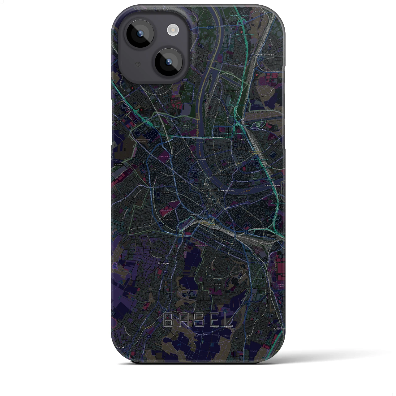 【バーゼル(スイス)】地図柄iPhoneケース(バックカバータイプ)