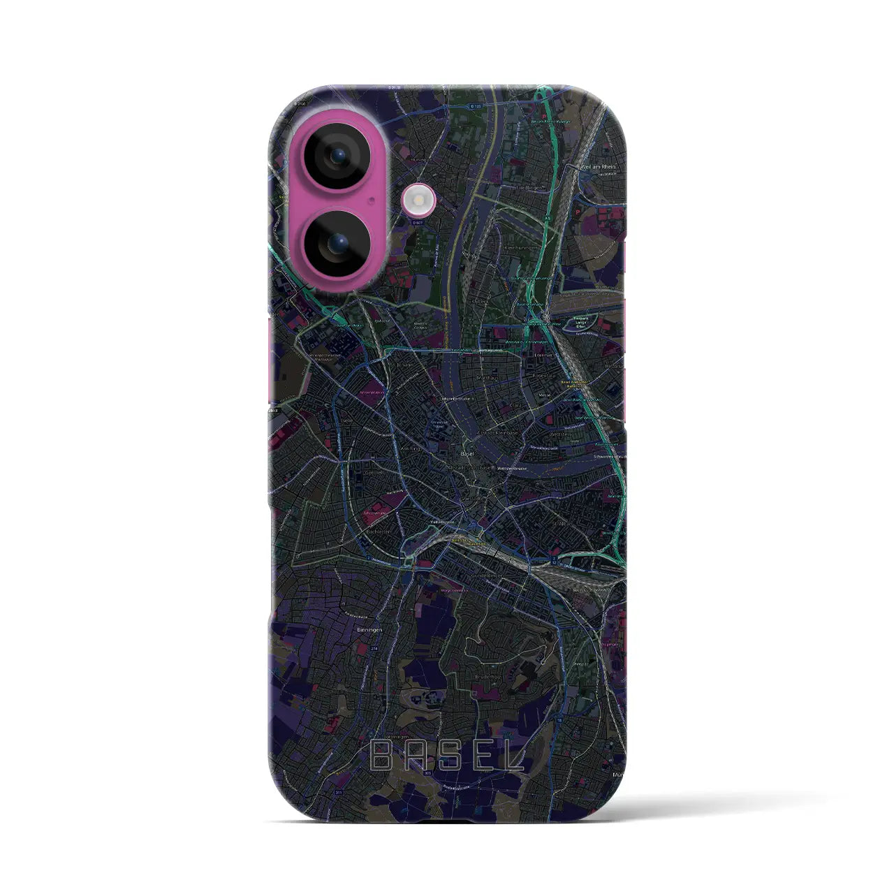 【バーゼル(スイス)】地図柄iPhoneケース(バックカバータイプ)