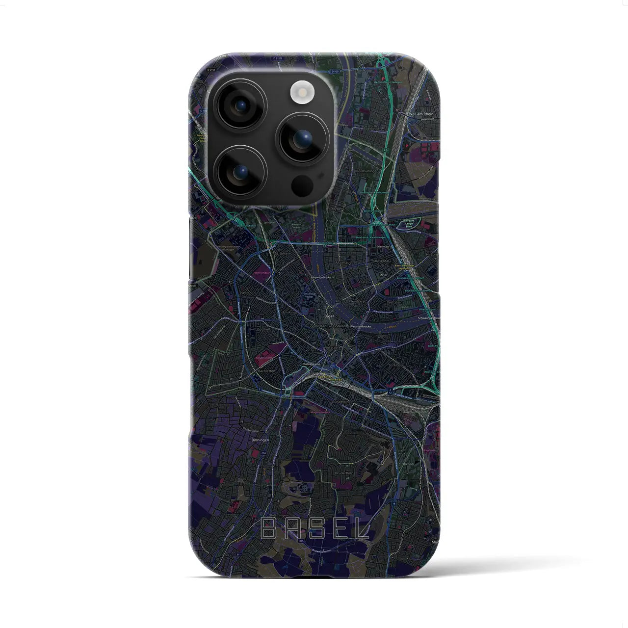 【バーゼル(スイス)】地図柄iPhoneケース(バックカバータイプ)