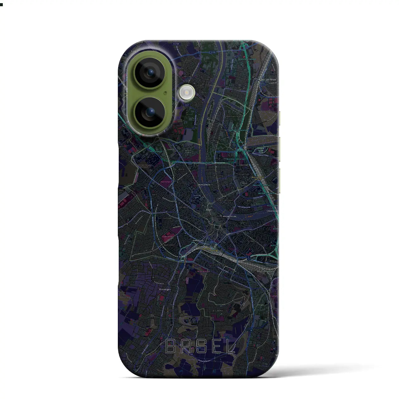 【バーゼル(スイス)】地図柄iPhoneケース(バックカバータイプ)