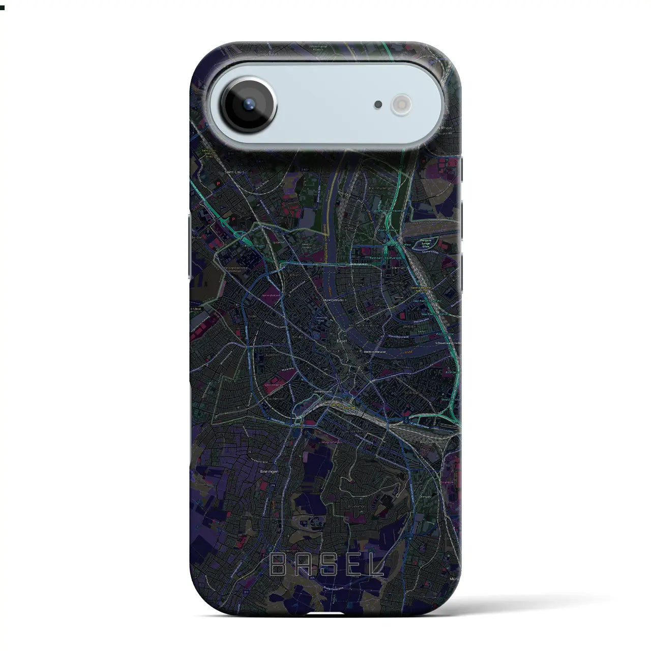 【バーゼル(スイス)】地図柄iPhoneケース(バックカバータイプ)