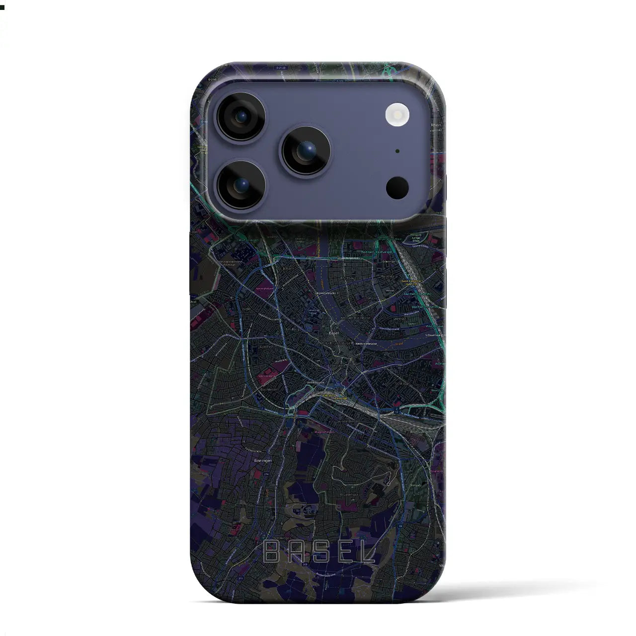 【バーゼル(スイス)】地図柄iPhoneケース(バックカバータイプ)