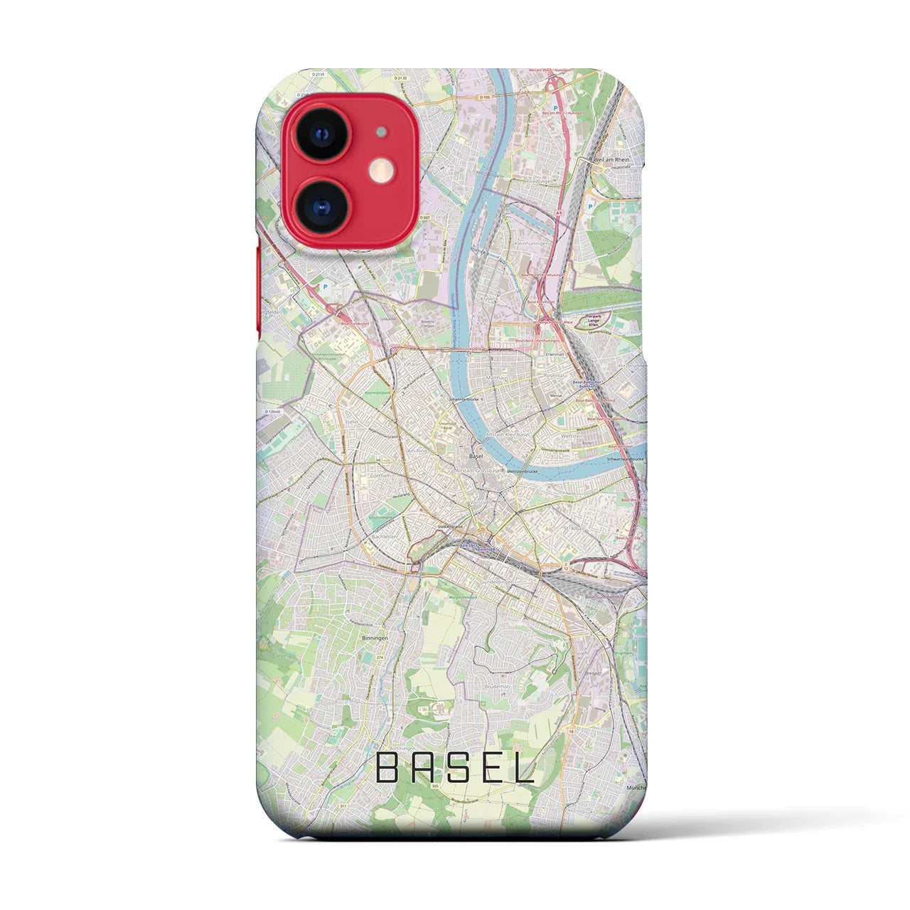 【バーゼル(スイス)】地図柄iPhoneケース(バックカバータイプ)