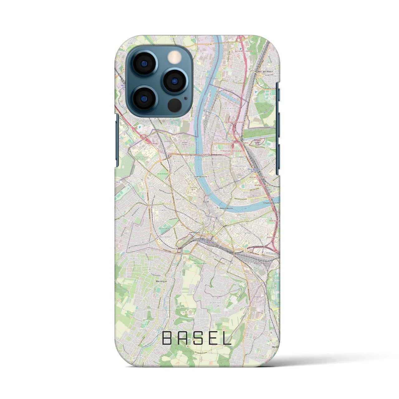 【バーゼル(スイス)】地図柄iPhoneケース(バックカバータイプ)