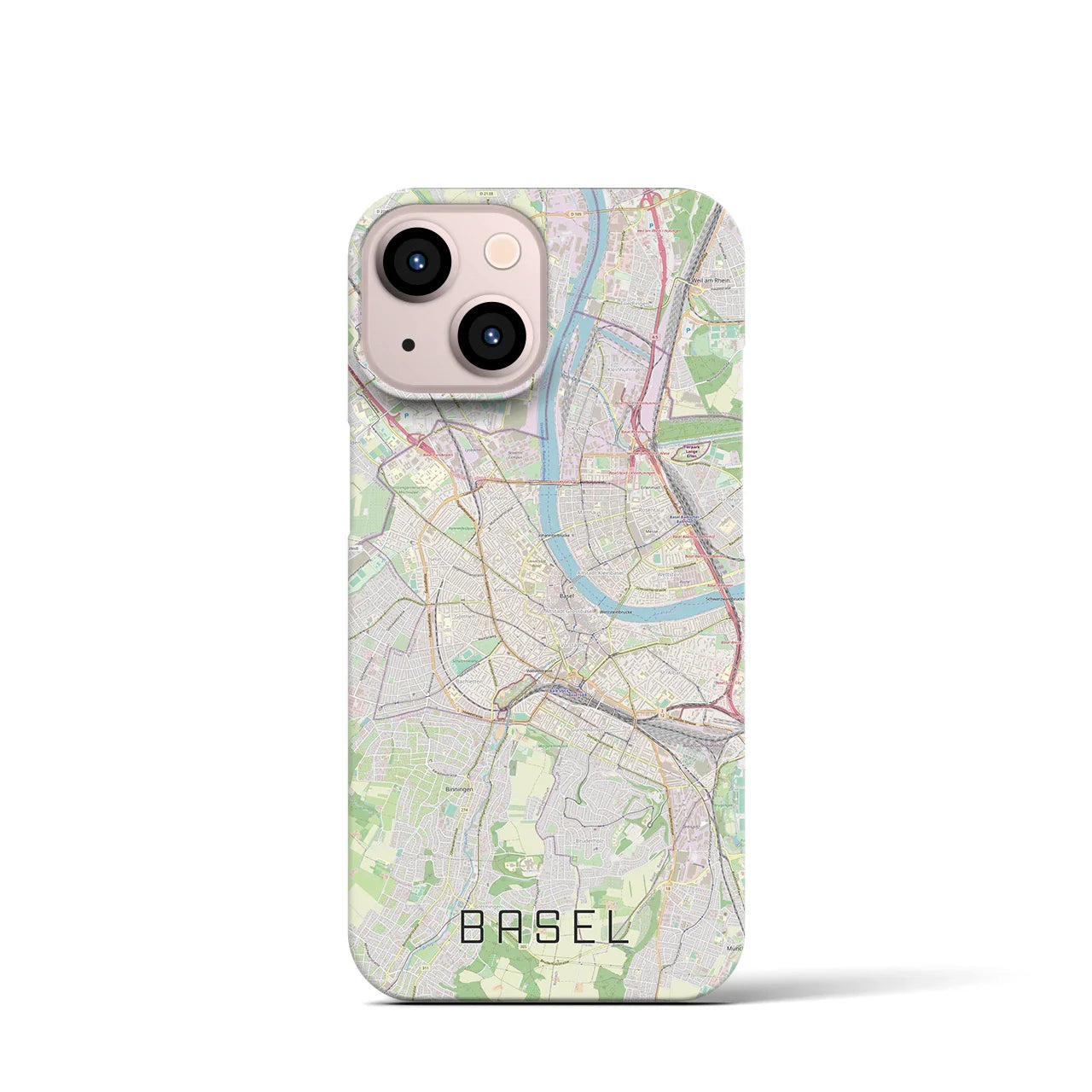 【バーゼル(スイス)】地図柄iPhoneケース(バックカバータイプ)