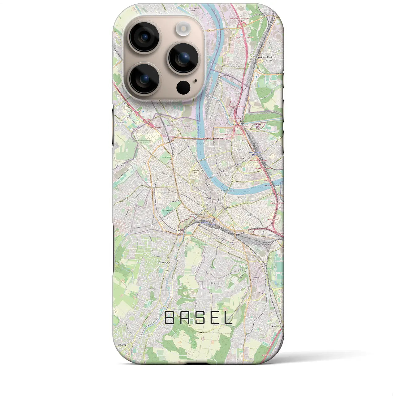 【バーゼル(スイス)】地図柄iPhoneケース(バックカバータイプ)
