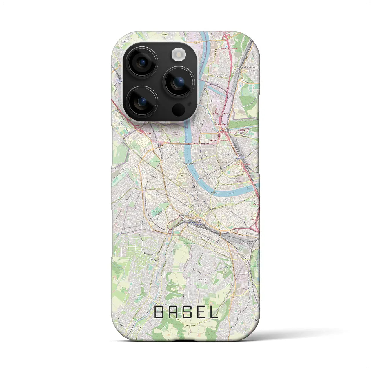 【バーゼル(スイス)】地図柄iPhoneケース(バックカバータイプ)