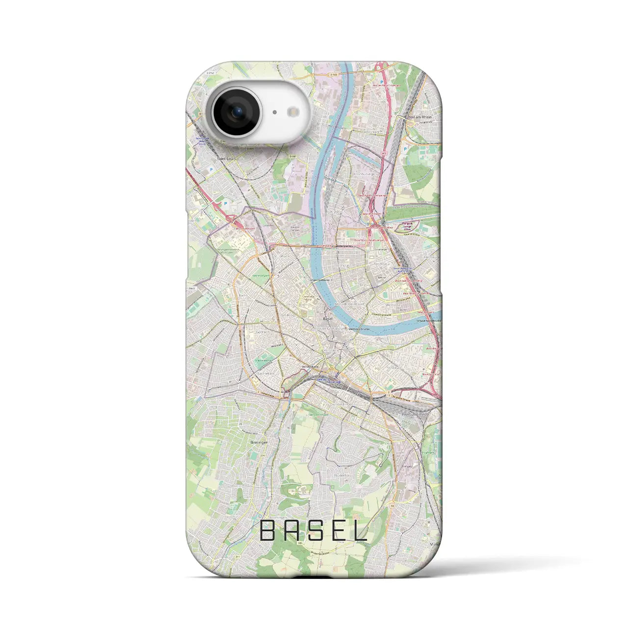 【バーゼル(スイス)】地図柄iPhoneケース(バックカバータイプ)