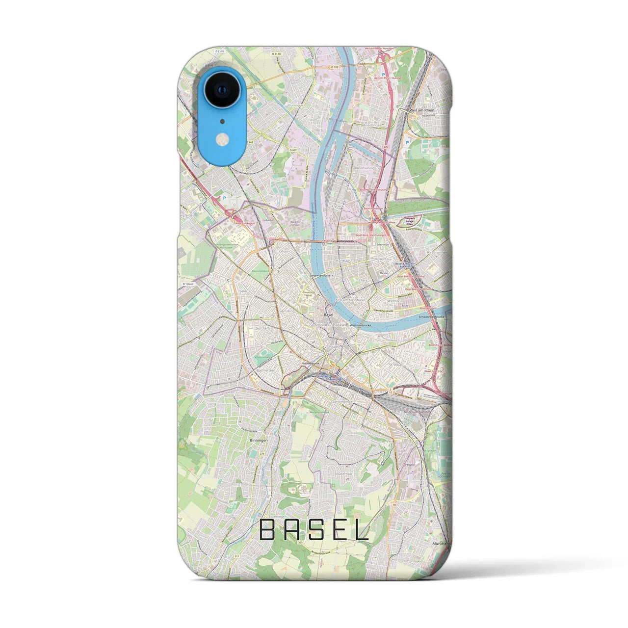 【バーゼル(スイス)】地図柄iPhoneケース(バックカバータイプ)