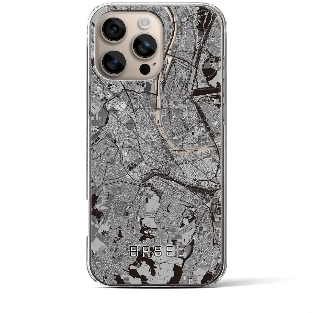 【バーゼル(スイス)】地図柄iPhoneケース(クリアタイプ)