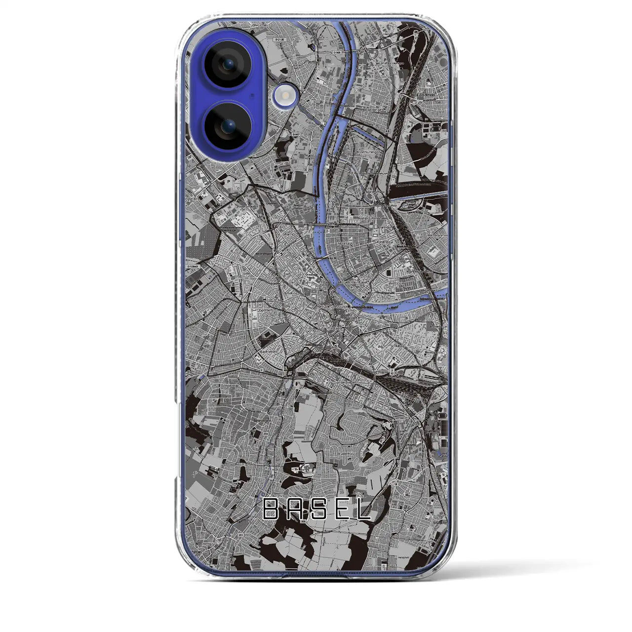 【バーゼル(スイス)】地図柄iPhoneケース(クリアタイプ)