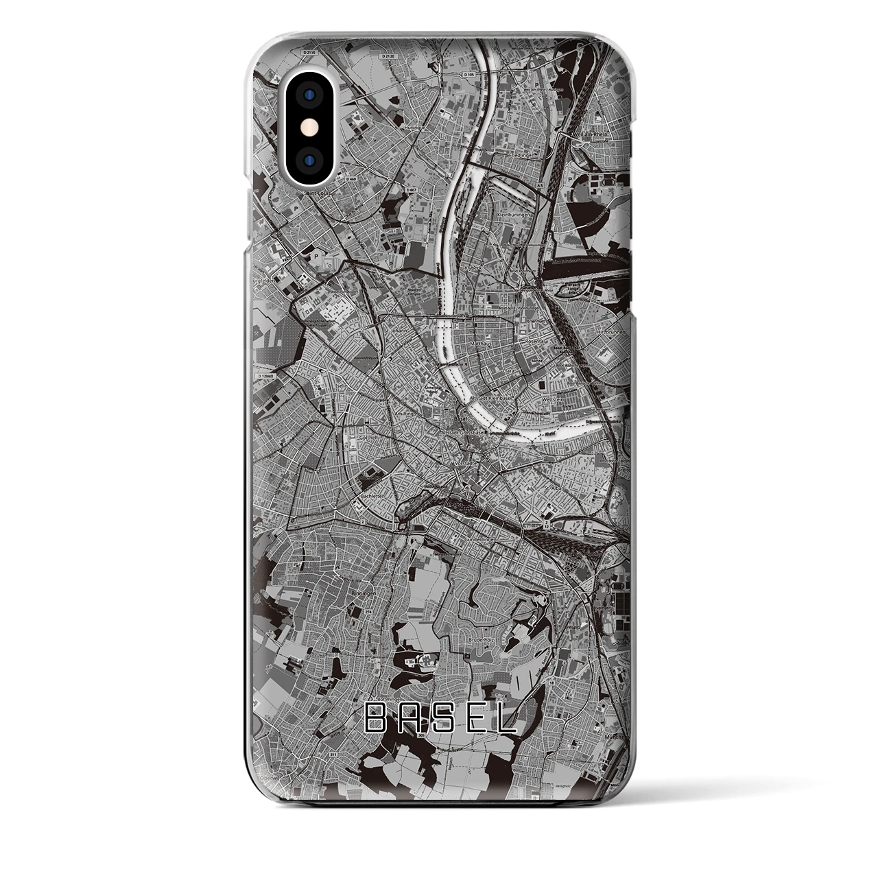 【バーゼル(スイス)】地図柄iPhoneケース(クリアタイプ)