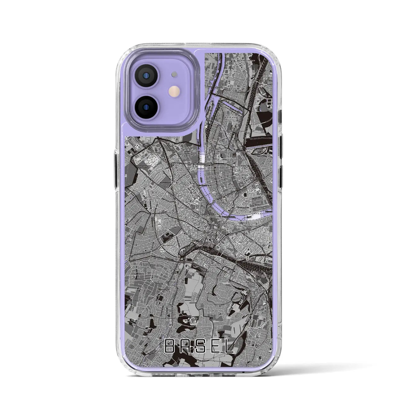 【バーゼル(スイス)】地図柄iPhoneケース(MagSafeタイプ)
