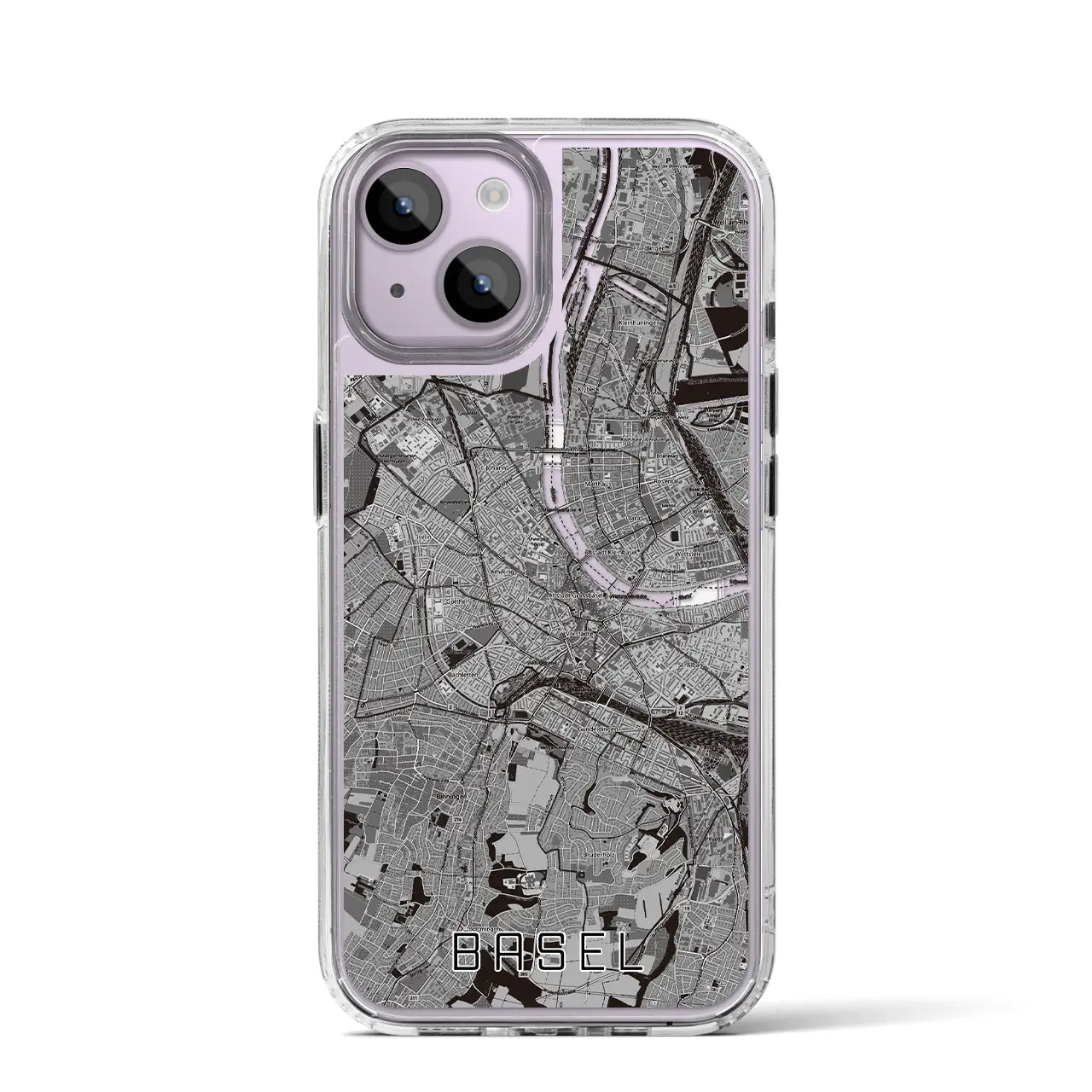 【バーゼル(スイス)】地図柄iPhoneケース(MagSafeタイプ)