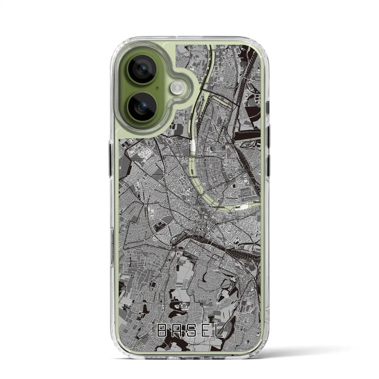 【バーゼル(スイス)】地図柄iPhoneケース(MagSafeタイプ)
