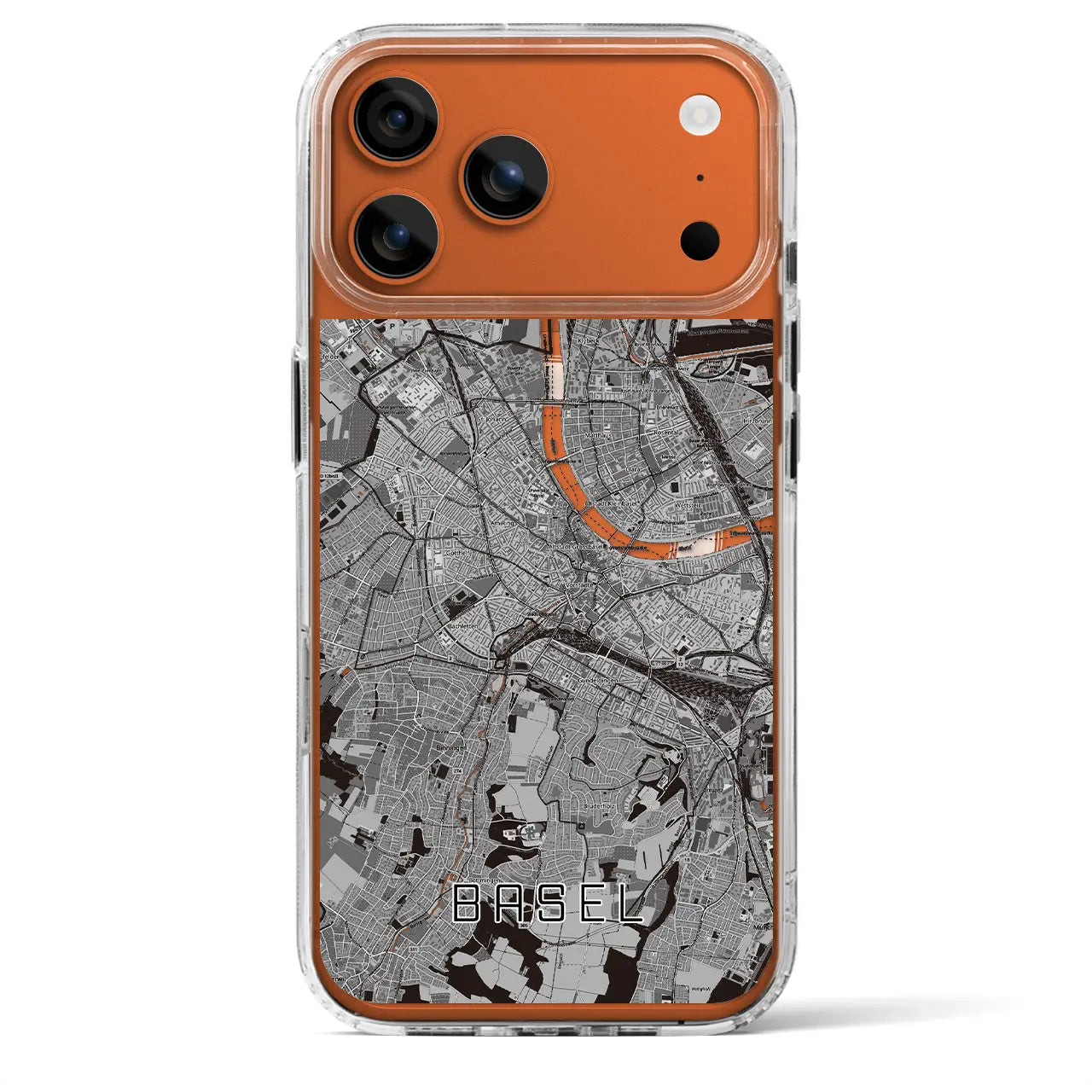 【バーゼル(スイス)】地図柄iPhoneケース(MagSafeタイプ)
