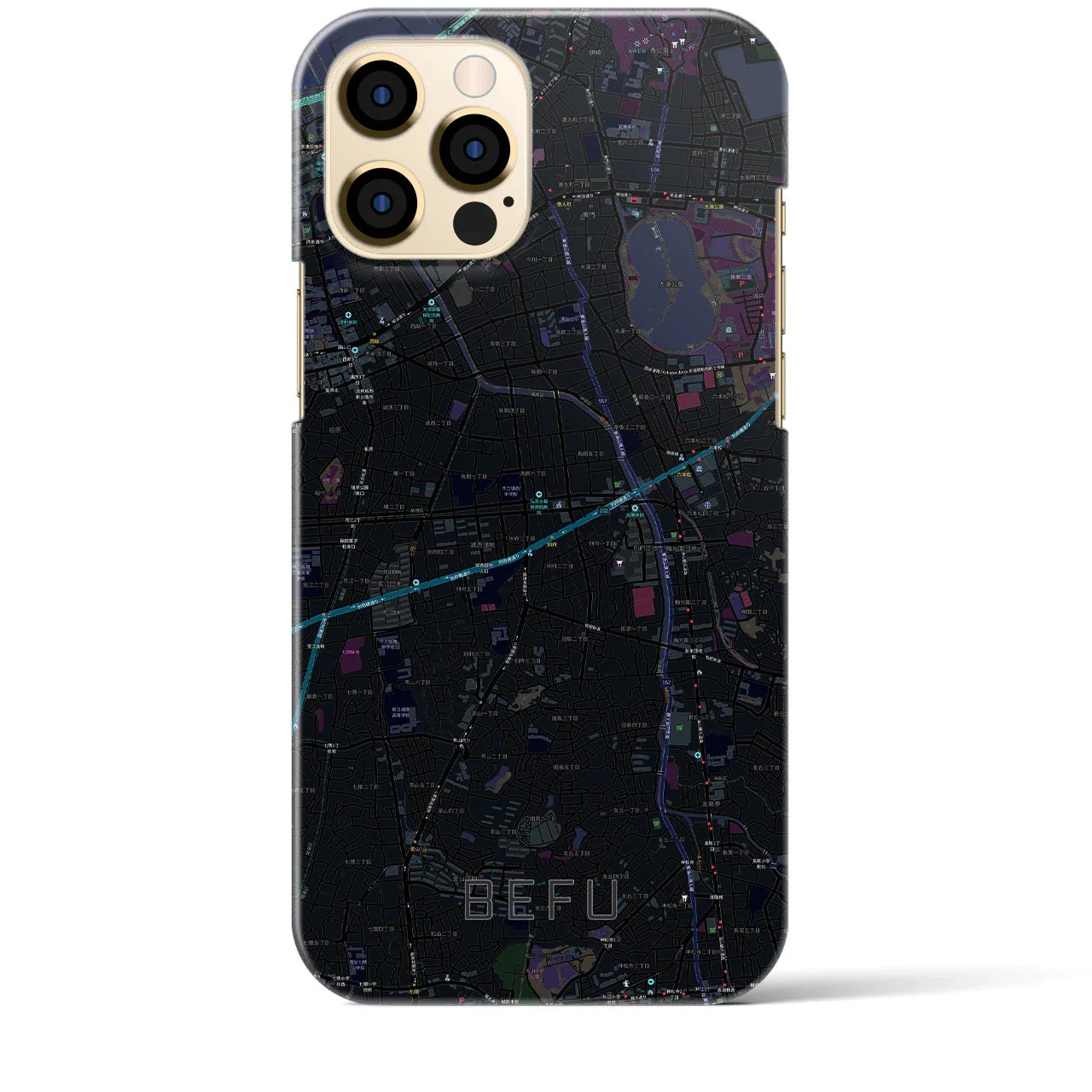 【別府(福岡県)】地図柄iPhoneケース(バックカバータイプ)