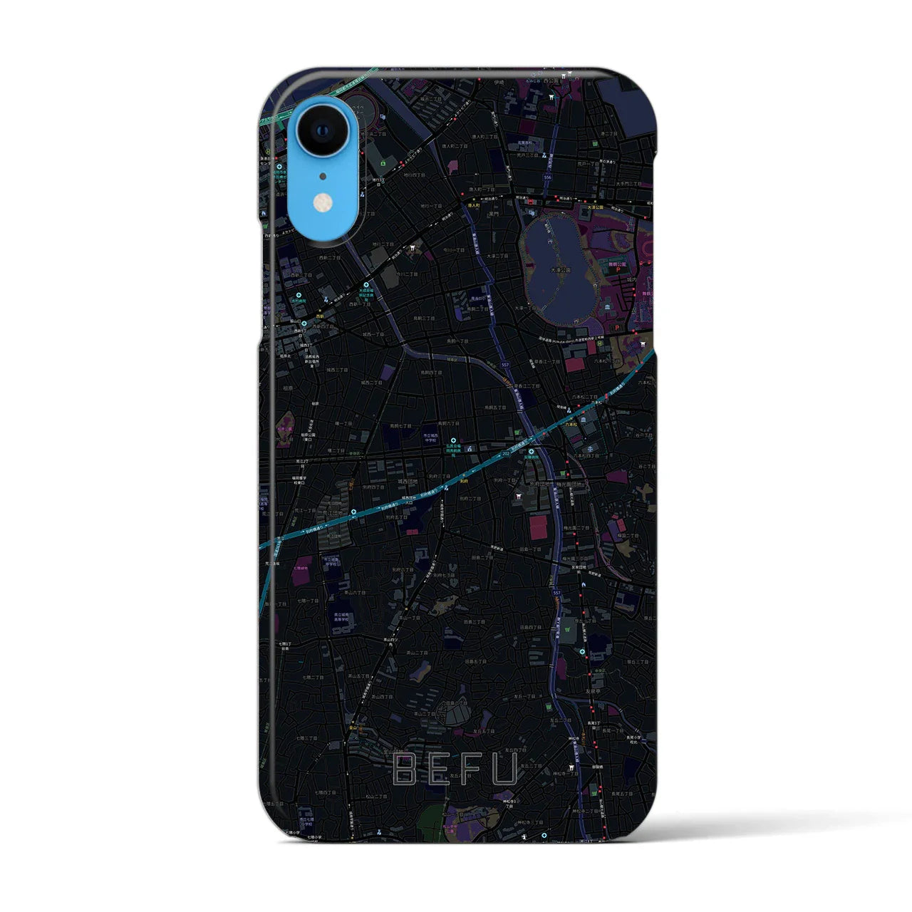 【別府(福岡県)】地図柄iPhoneケース(バックカバータイプ)