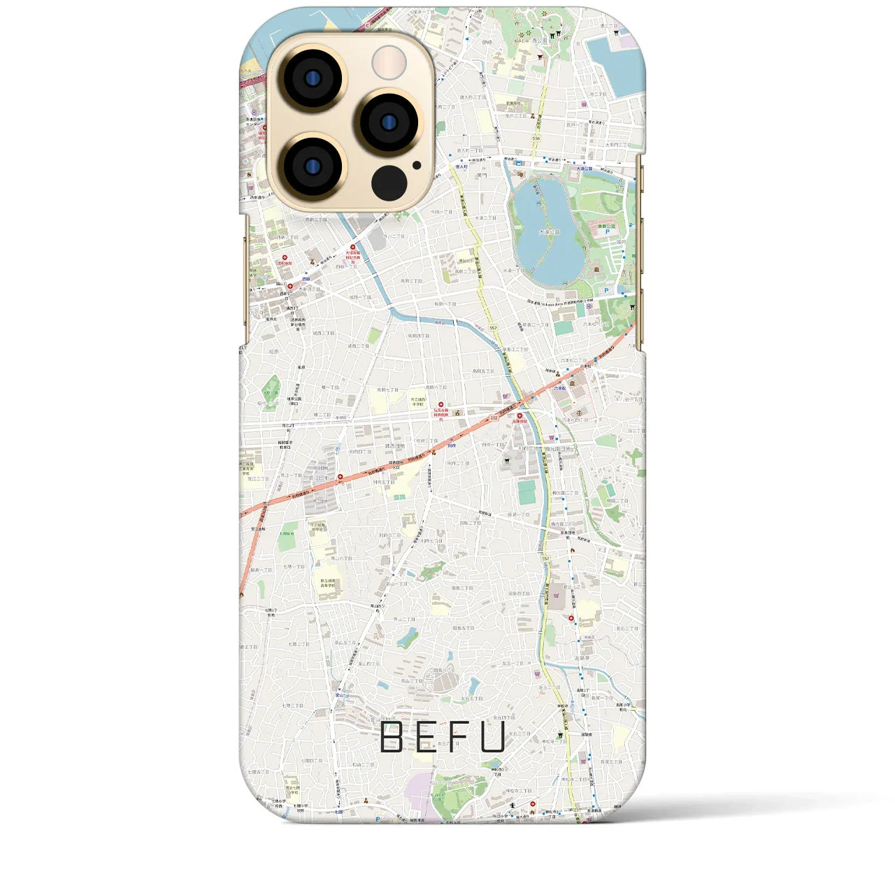 【別府(福岡県)】地図柄iPhoneケース(バックカバータイプ)