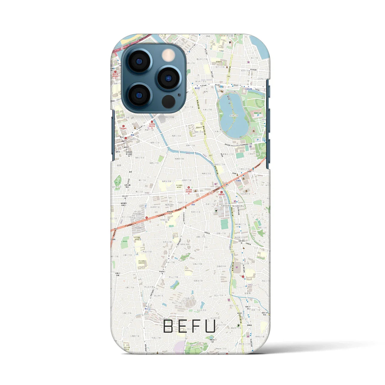 【別府(福岡県)】地図柄iPhoneケース(バックカバータイプ)
