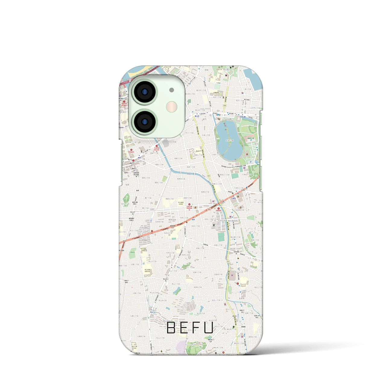 【別府(福岡県)】地図柄iPhoneケース(バックカバータイプ)
