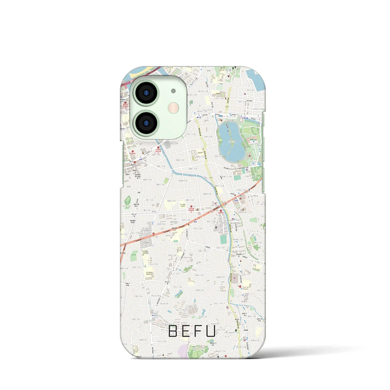 【別府(福岡県)】地図柄iPhoneケース(バックカバータイプ)
