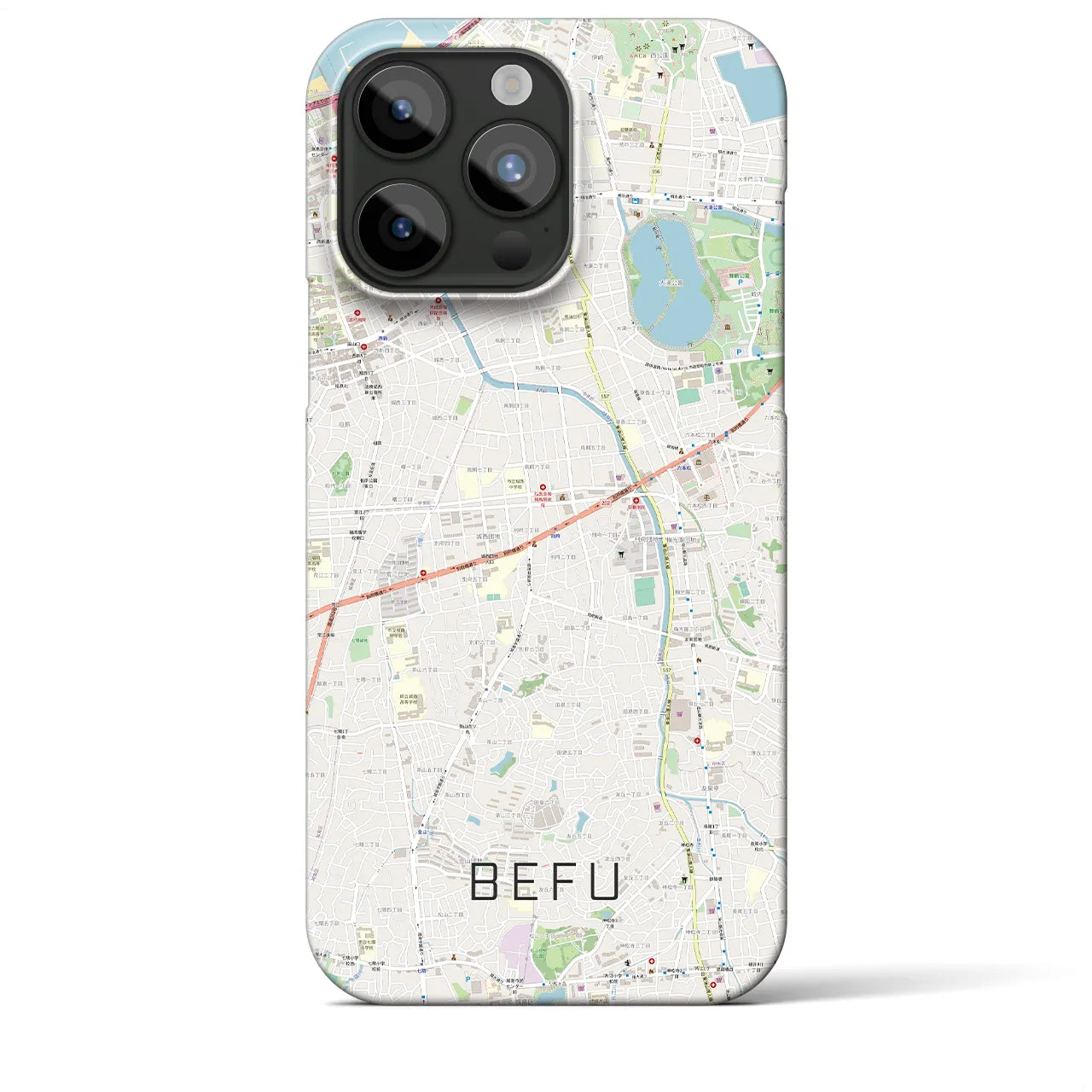 【別府(福岡県)】地図柄iPhoneケース(バックカバータイプ)