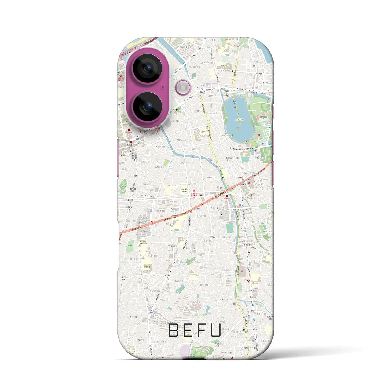 【別府(福岡県)】地図柄iPhoneケース(バックカバータイプ)
