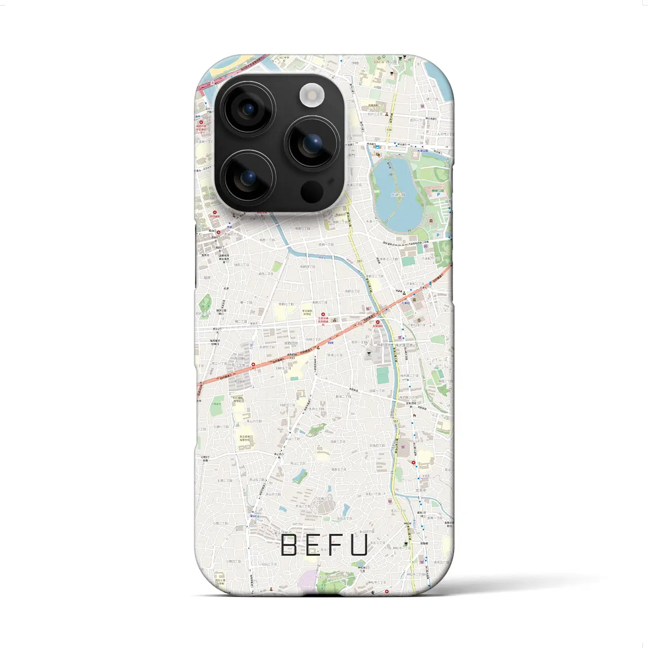 【別府(福岡県)】地図柄iPhoneケース(バックカバータイプ)