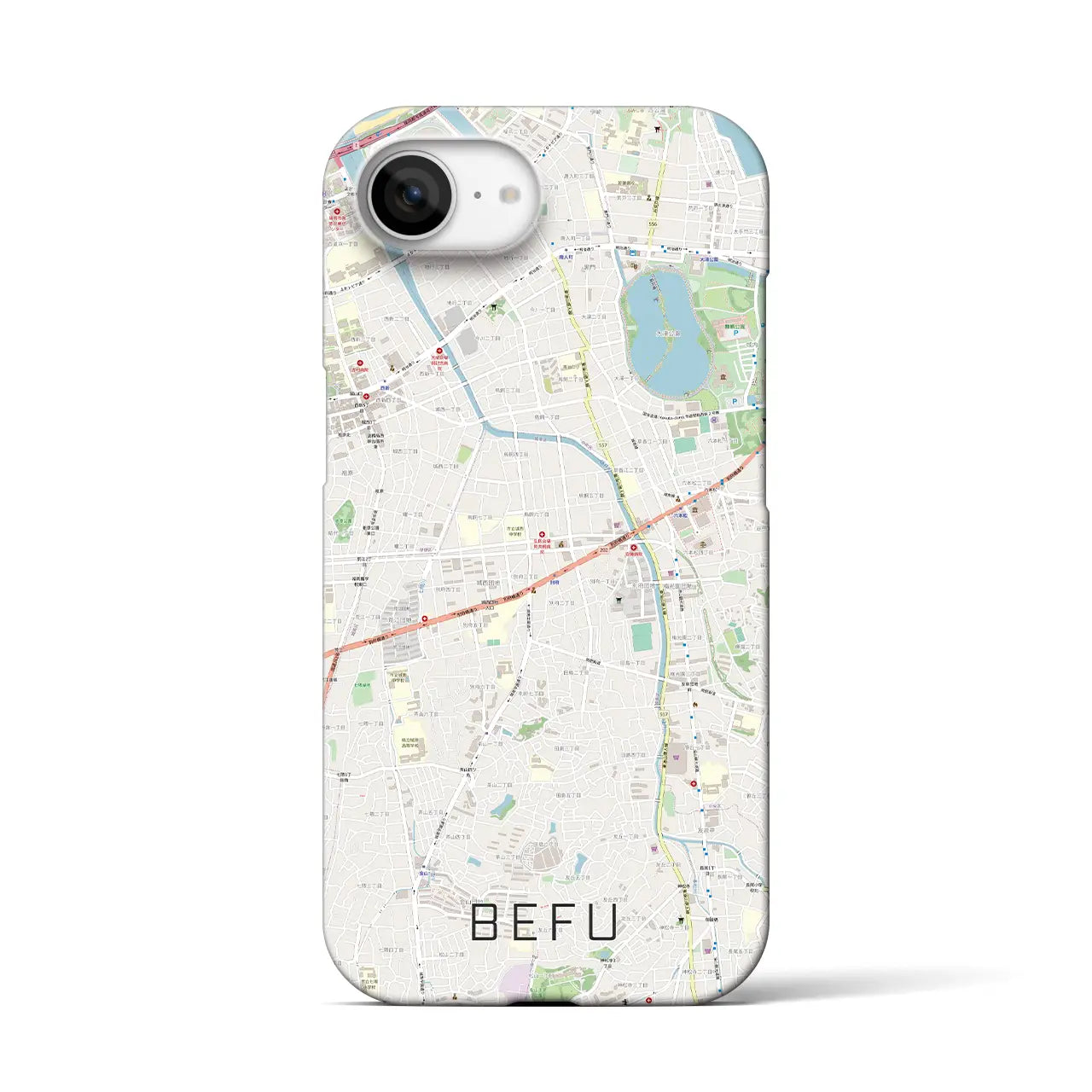 【別府(福岡県)】地図柄iPhoneケース(バックカバータイプ)