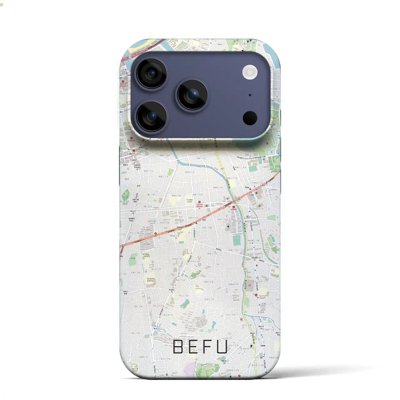 【別府(福岡県)】地図柄iPhoneケース(バックカバータイプ)